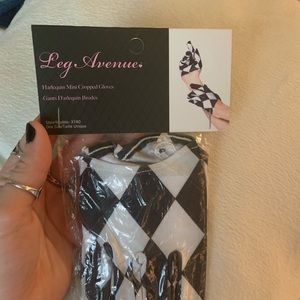 Costume “white rabbit” gloves